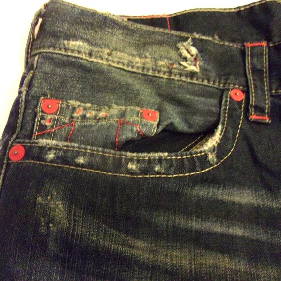 True Religion Slim Moto Distressed Colored Jeans Size 42-44 New Men - Picture 3 of 15